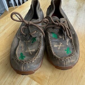 Twisted X Brown Leather Moccasins- fits a little bigger than Women’s size 6